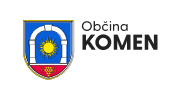 Logotip občine Komen – lokalna mobilnost in trajnostni prevoz s ToyotaGO za občane.